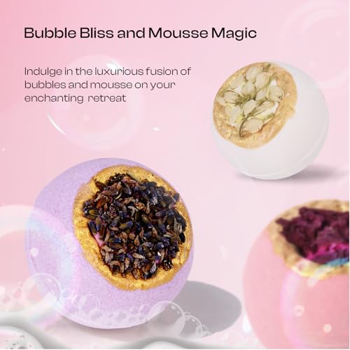 Bath Bombs for Women, Gift Set of 6 Fizzies Luxury Large Size with Real Flowers and Natural Organic Essential Oil, Self Care Gifts for Women, Mon, Daughter, Girlfriend, Kids,Pack of 6 (Multiple) - Image 5