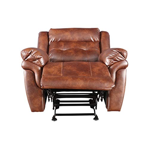 Image of HomeTown Fabric Eclairs Single Seater Sofa (Tan)