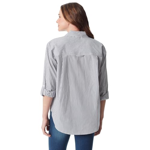 Image of Gloria Vanderbilt Women's Amanda Oversized Button Down Shirt with Roll-tab Sleeves