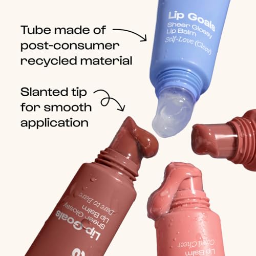 Alleyoop Lip Goals Glossy Lip Balm – Hydrating Tinted Lip-Moisturizer for Women - Vegan LipBalm for Cracked Lips, Moisturizing LipGloss Balm - Lips Treatment & Hydration Care, Self Love