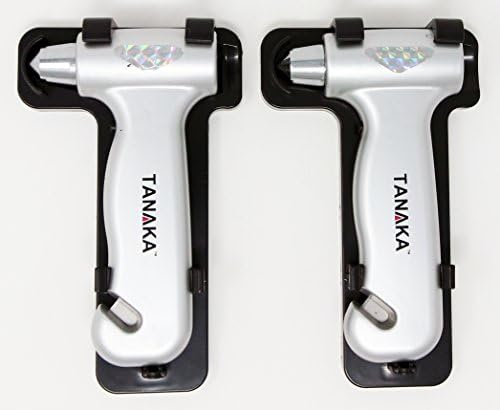 2PCS Car Safety Hammer escape tool with Antiskid seatbelt cutter and LED flashlight, Life Saving Emergency Glass/Window Punch Breaker Auto Rescue Disaster Hammer