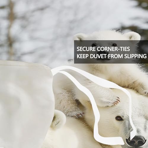 Housse de couette microfibre de qualité supérieure avec imprimé ours polaire