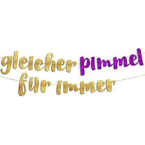 Lustige Girlande, Glitzerbanner Gleicher Pimmel Für Immer, Lustiges Partyzubehör Junggesellinnenabschied, Bachelorette-Party Cover