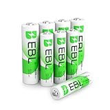 EBL 8 Pack AA AAA Pilas Recargables Ni-MH de 1, 4 x Pilas Recargables AA 2800mAh y 4 x Pilas Recargables AAA 1100mAh