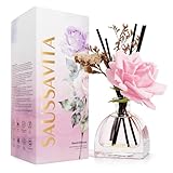Raumduft Diffuser Set 250ml Luxuriöser SAMTROSE Duft für Badezimmer Deko，Natürlich und Langanhaltend Aroma Diffuser für die Schlafzimmer，Lufterfrischer mit 10 Duftstäbchen für Büro