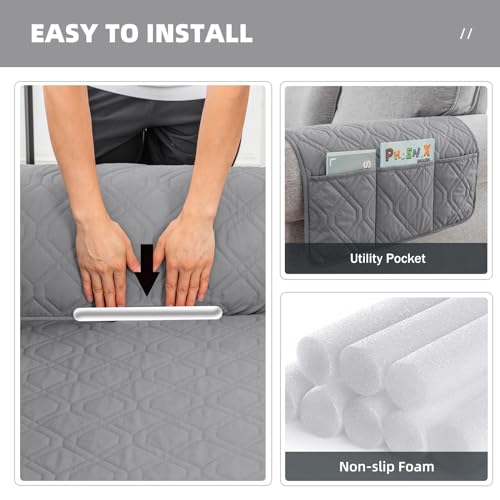 RAPRAP 100% Waterproof Sofa Cover with Side Pockets - Image 3