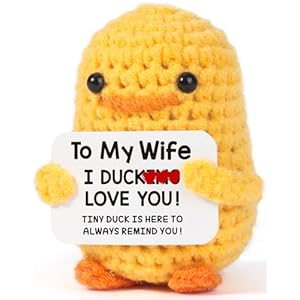 MBL Gifts for Wife Birthday Mothers Day – I Duck Love You, Handmade Funny Cute Small Cool Crochet Duck Present for Wife Her Women Mother’s Day Birthday Christmas Stocking Stuffers