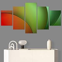 SIGNWIN 5 Panel Canvas Wall Art Abstract Closeup Digital Art Modern Artwork for Home Decorations Ready to Hang - 60