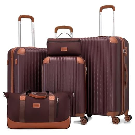 Durable 5-Piece Luggage Set with TSA Lock