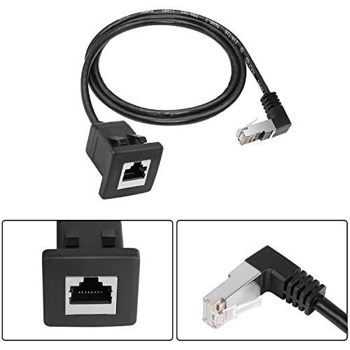 Cable Ethernet GELRHONR Cat5e 1m con ángulo 90° RJ45 miniatura 5