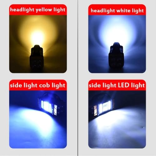 Image of Care 4 Multifunction Solar Waterproof Flashlight with USB Charging,8 Bulb LED & COB Torch (Gold, 21 cm, Rechargeable)