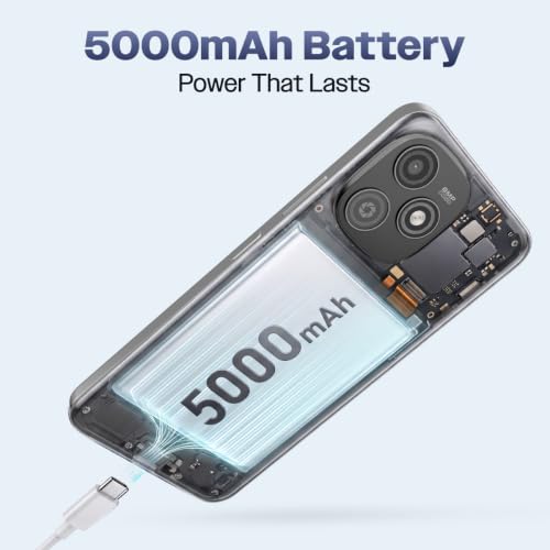 Image of Lava Bold N4 Lite (Ghost Silver, 3GB RAM, 32GB Storage) | 6.56 inch qHD Display | 8MP Rear Camera | 5000 mAh Battery | Free Service @ Home | Fingerprint Reader | Charger & Phone-Cover in Box