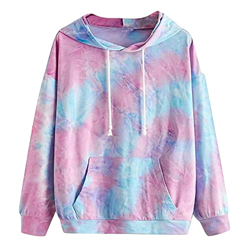 YFZCLYZAXET Chandail Hoodie Sweats Oversize Sweats À Capuche Tie Dyed Femmes Imprimé À Manches Longues À Capuche Streetwear LG Cover