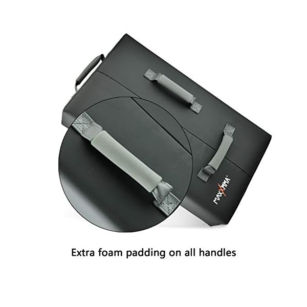 MaxxMMA Kick Shield, Boxing Punching Pad Kickboxing Muay Thai Training Foot Target Strike Body Shield, Great for MMA, TKD, Krav MAGA, Martial Arts, Karate Workout (Black)