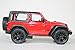 KiNSMART - Jeep Wrangler Rubicon Off Road 4x4 5 inch 1:34 Scale Die Cast Model Replica Toy Car (Red Hardtop)