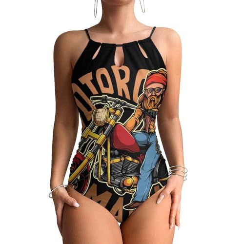 Beachwear une pièce rétro moto pour vacances au soleil