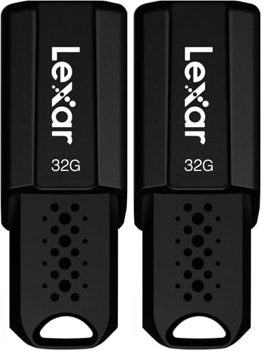Lexar JumpDrive S80 Clé USB 32 Go, Cle USB 3.2, Jusqu'à 130 Mo/s en Lecture, Mémoire Stick, JumpDrive pour Ordinateur Portable/PC/Voiture (LJDS080032G-BNBAG) (Lot de 2)