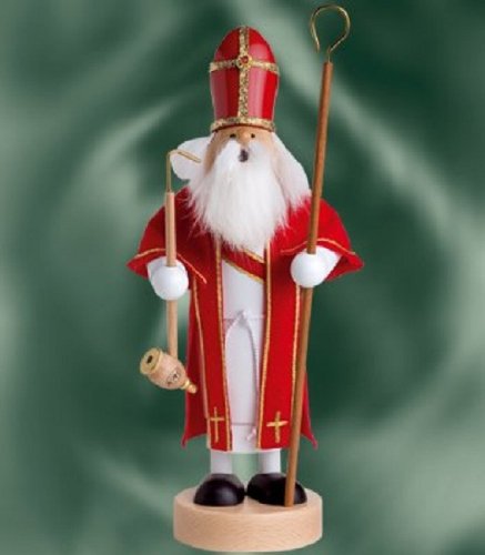 KWO St. Nicholas Large German Christmas Incense Smoker Handcrafted in Germany