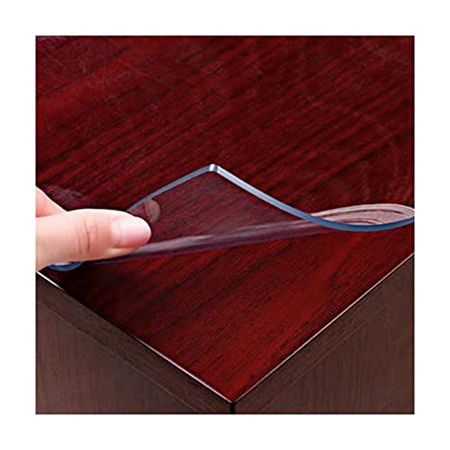 Transparent Table Cover RéSistant à l'eau PVC AntidéRapant Nappe Protecteur,ImperméAble Et RéSistant à l'usure,AntidéRapant Et à Chaleur,Personnalisation du Support(Color:3mm,Size: 30x30cm)