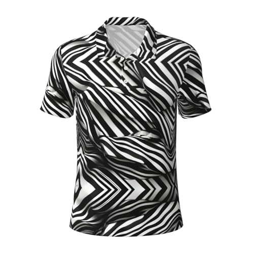 Polo à rayures noires et blanches pour homme chic et décontracté