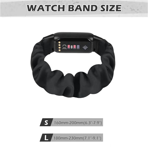 Scrunchie Watch Bands for Women Compatible with Fitbit Luxe Elastic Scrunchy Replacement Band Soft Stretchy Band For Fitbit Luxe
