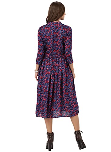 Image of Marie Claire Women's Rayon A-Line Midi Casual Dress