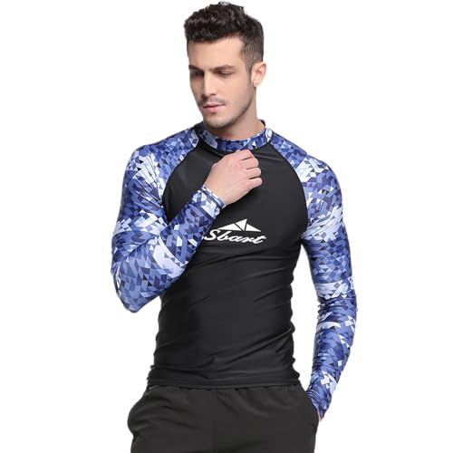 Camiseta de Buceo de Manga Larga para Hombre con Protección Solar, Tejido de Secado Rápido y Elasticidad para Snorkeling