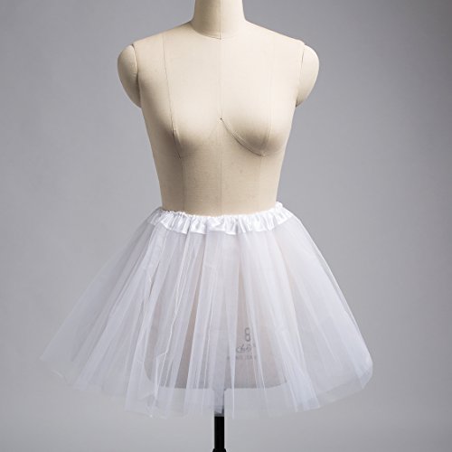 Women's Tutu Tulle Skirt Elastic Waist Puffy Short Petticoat Princess Above Knee Ballet Dance Underskirt2