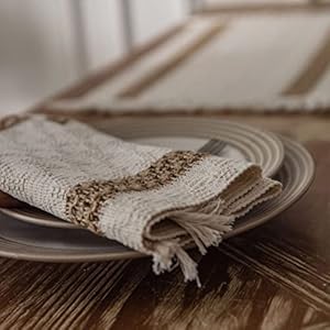 Set of 4 Farmhouse Burlap Placemats Rustic Woven Bohemian Placemats Cotton Linen Washable Place Mats for Wedding Home and Dining Christmas Table Decor Set of 4 Farmhouse Burlap Placemats Rustic Woven Bohemian Placemats Cotton Linen Washable Place Mats for Wedding Home and Dining Christmas Table Decor
