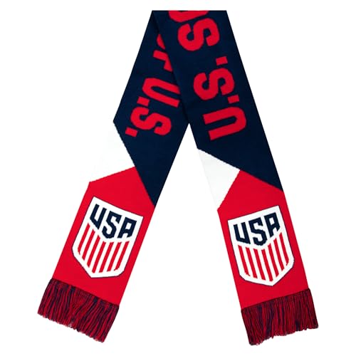 Icon Sports Officially Licensed U.S. Soccer Federation Multi Facet Cozy Acrylic Unisex Scarf