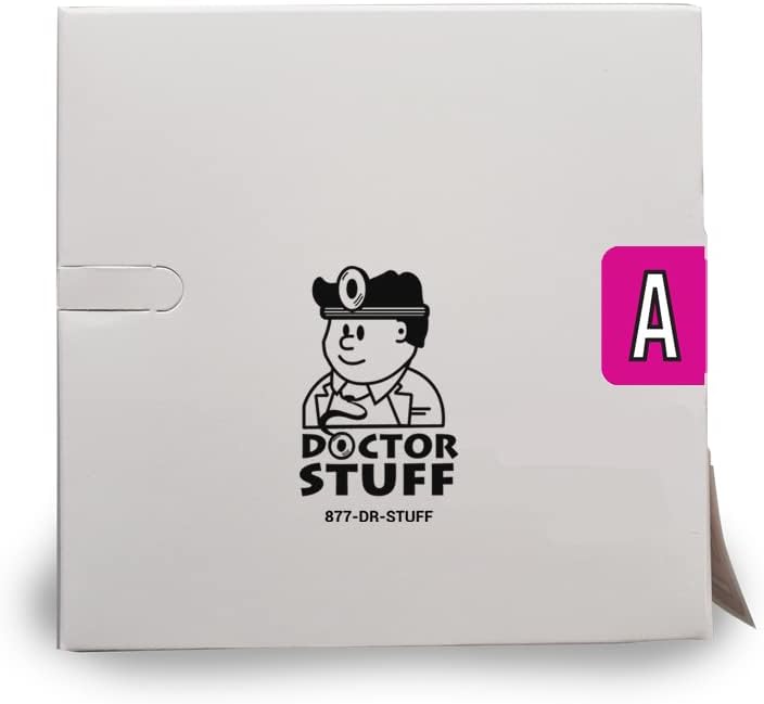 Doctor Stuff - File Folder Labels, Alphabet Letter A, Barkley FACPM - ACPM Series Compatible Alpha Stickers, Raspberry, 1" x 1-1/2", 500/Roll
