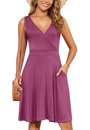 Image of WEACZZY 2025 Womens Summer Dresses,Mauve,S