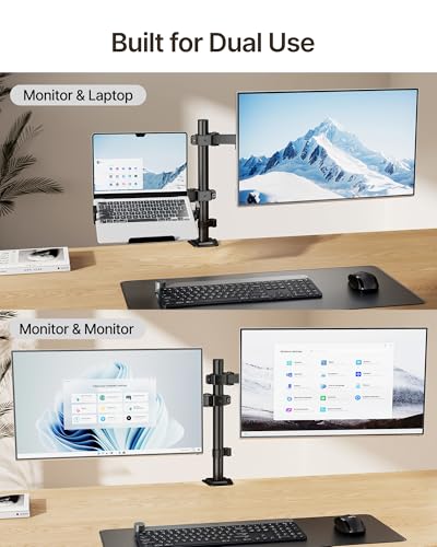 Image of monTEK Monitor and Laptop Stand for 32 inch Screen and 17 inch Laptop