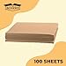 Corrugated Cardboard Sheets 8.5''x10.5'' - (1/8” Thick) | 100 Sheets| Insert Pads, Brown, Frame Backing, DIY Projects, Arts and Crafts, Dividers, Mailing, Packing Protection