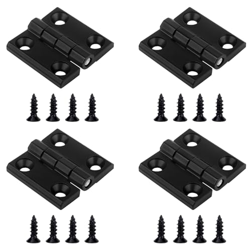 DesertBoy Charnières de porte pliantes en bois 40x40 mm, vis incluses, pour armoire, tiroir, fenêtre