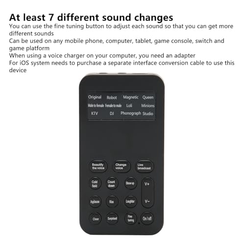 Changeur de voix portable avec 7 modulations et 8 effets sonores Jack 3.5mm - 7