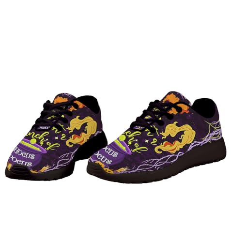 Witch Pumpkin Halloween Shoes for Women Men Trail Running Casual Fashion Sneakers Slip-on Tennis Shoes4