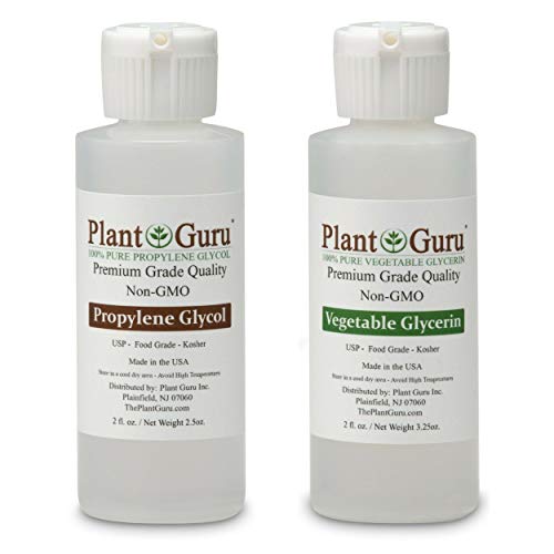 Vegetable Glycerin and Propylene Glycol 2 oz. Each Food Grade USP Kosher 99.9% Pure