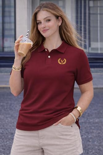 Image of Mack Jonney Women's Cotton Polo T-Shirt|Solid Regular Fit|Half Sleeve Collar T-Shirt for Casual Wear-MJ-32