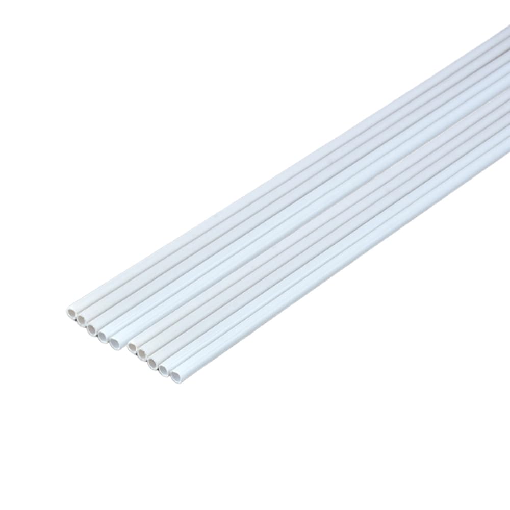 Mikankawa Plastic Rods, Hollow Round Rods, Plamo Pipes, Pack of 10, 0.16 x 9.8 inches (3.0 x 4.0 x 250 mm), Hobby Material, Plastic Model, Remodeled, 0.2 x 9.8 inches (4 x 250 mm) : Hobbies