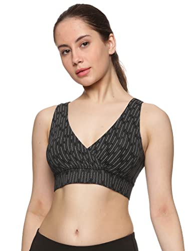 Image of &Circus PureSoft Padded Bra for Women | Non Wired Bra for Women with Insertable Pads | Plunge Bralette for Active & Lounge Wear