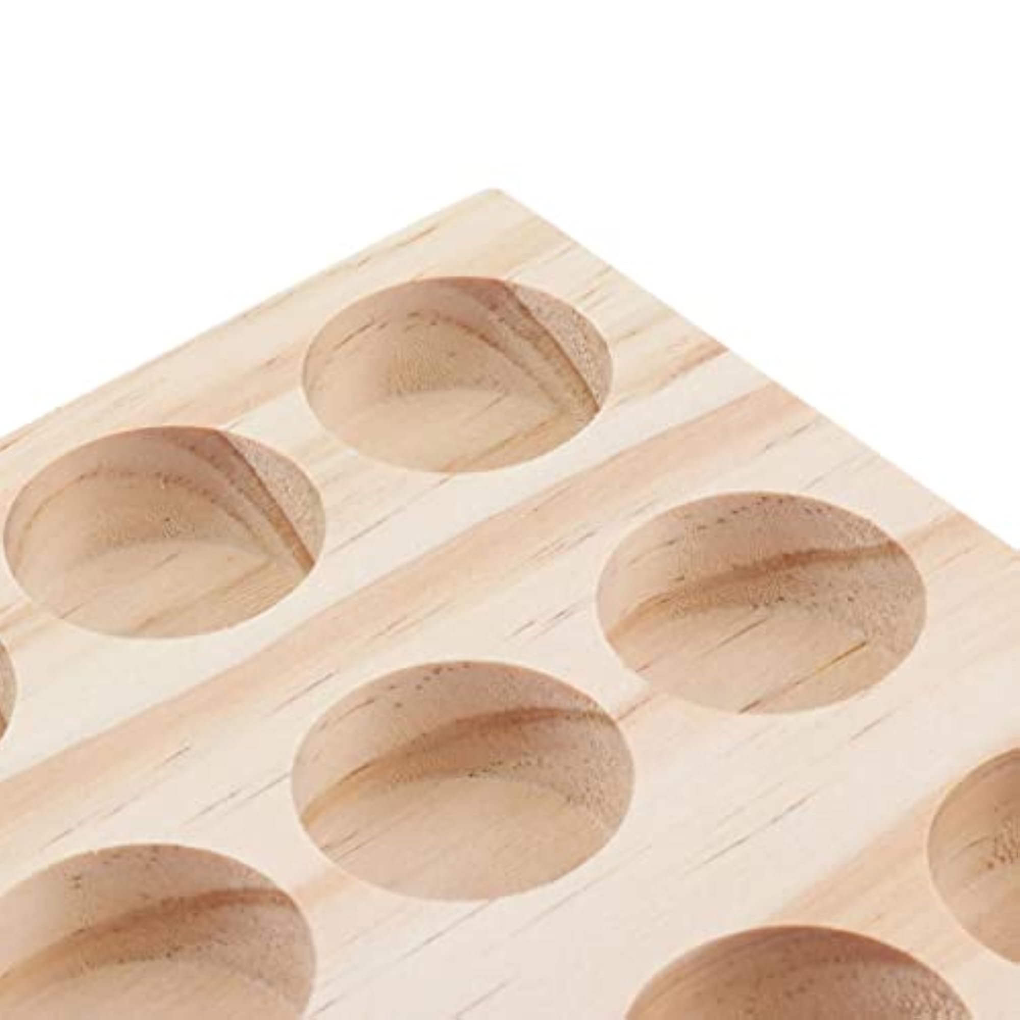 Natural Wood Cosmetic Makeup Display Storage Organizer