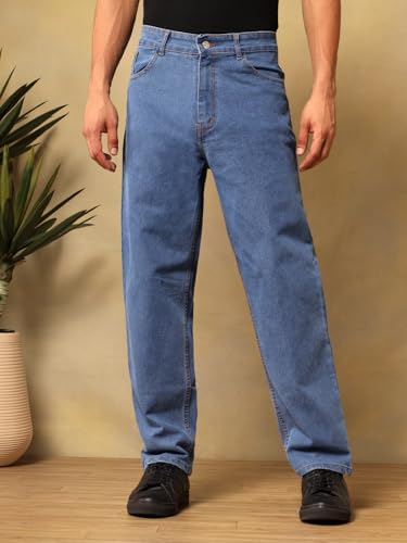 Image of KOTTY Mens Solid|Mid Rise| Coin Pocket|Button|Ankle Length|5 Pocket Jeans