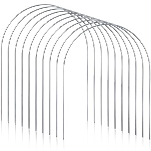 Deekin Set of 9 Croquet Wickets Replacement for Croquet Metal Hoops with Galvanized and Plastic Coating for Family Lawn Backyard Outdoor Game(U Shape)