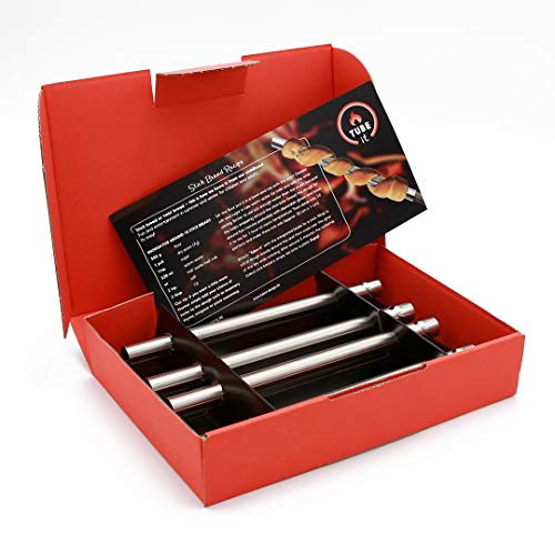 Take2 Tube-IT Stockbrot-Grillrohr Set aus Edelstahl hergestellt, 4er- Set, Produktmaße: D: 13 mm, L 200 mm, Gewicht 35 g, 20164