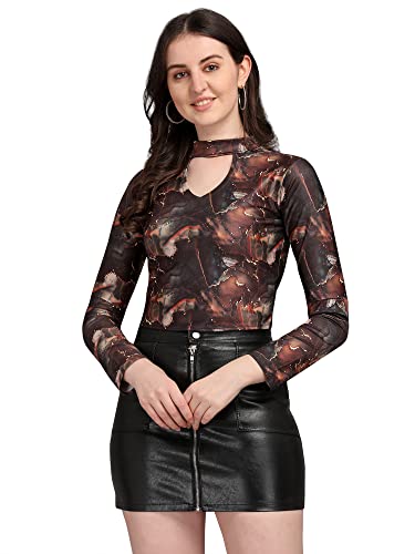 Image of PURVAJA Women's Solid Slim Fit T-Shirt