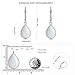 Gemschest Dangle Earrings for Women Opal: 925 Sterling Silver Teardrop Leverback Earrings October Birthstone Tear Drop Waterdrop Created Earring Jewelry Birthday Gifts for Grandma Girlfriend, White