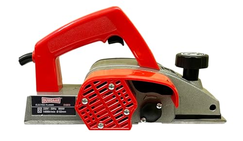 Image of Inditrust Dumdaar Electric Wood Planer 82mm 750W (Red) | Corded Professional Wood Planing Machine with Accessories | Heavy Duty Hand Planer for Carpentry, Furniture & DIY Work