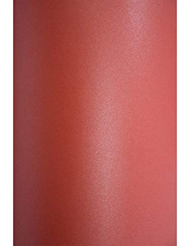 Netuno 10x red Pearlescent Paper 120gsm A4 210 x 297 mm 8.3 x 11.7 in Aster Metallic Ruby Elegant Shimmer Paper Metallic Card for DIY Wedding Invitations Scrapbooking Greeting Cards brochures