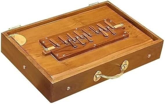 Scatola Shruti da 38,1 cm, in legno di teak, scatola Shruti per yoga, canto surpeti con sintonizzazione 432Hz